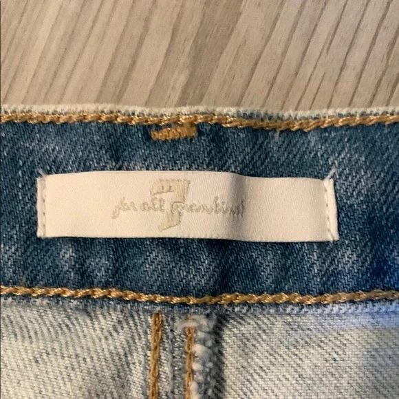 7 For All Mankind White Knee-Length Pencil Skirt - Picture 2 of 4